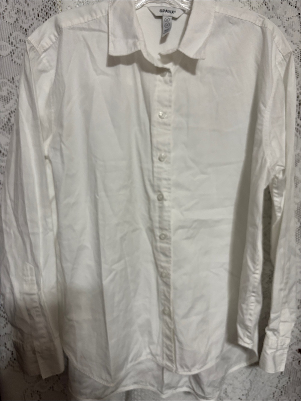 SPANX White Women’s Long-Sleeve Dress Shirt